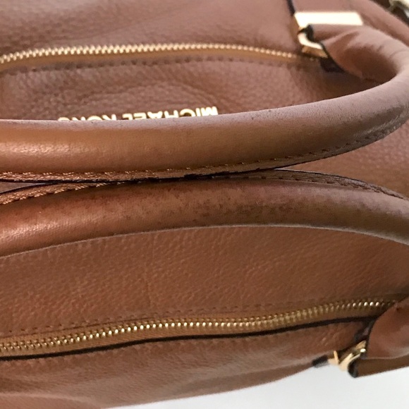 SOLD❌Michael Kors Cognac Leather Weston Satchel - Picture 9 of 16